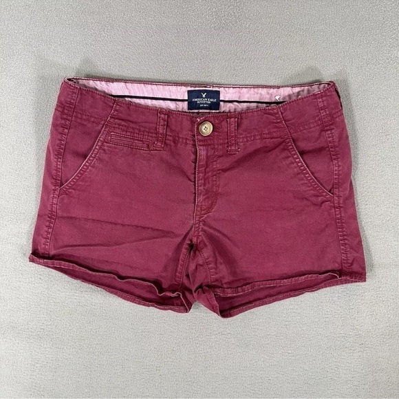 American Eagle Stretch Midi Chino shorts womens size 4 - Picture 1 of 7